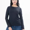 Camiseta Básica Cuello Redondo Manga Larga