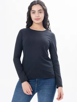 Camiseta Básica Cuello Redondo Manga Larga