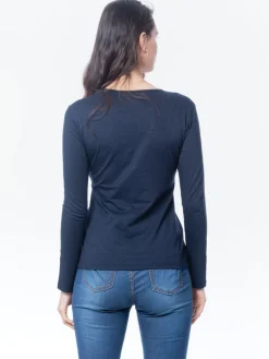 Camiseta Básica Cuello Redondo Manga Larga