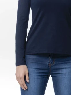 Camiseta Básica Cuello Redondo Manga Larga