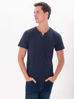 Camiseta Cuello V Botones