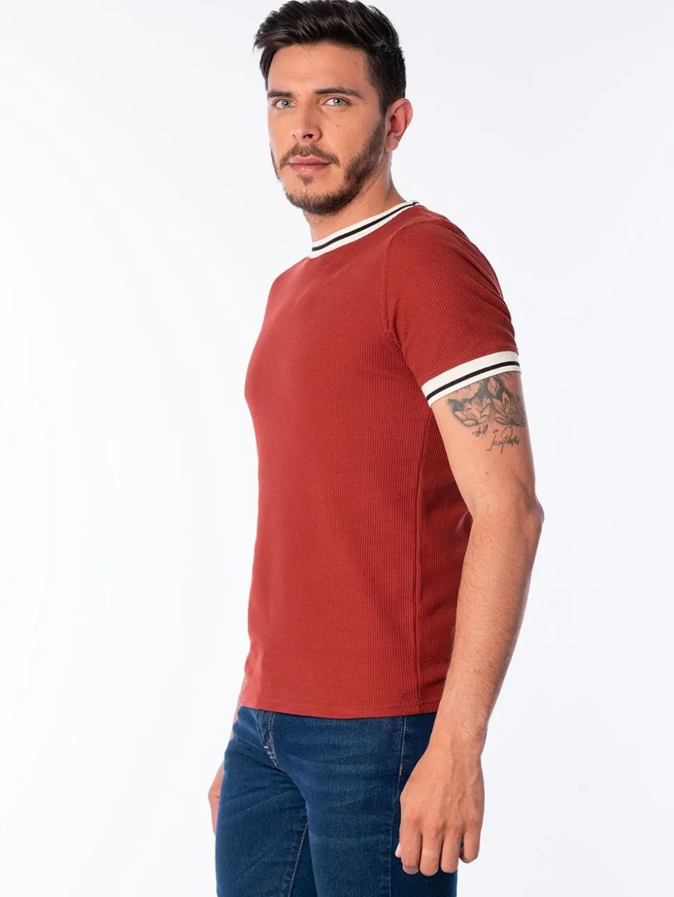 Camiseta en Tejido Waffle