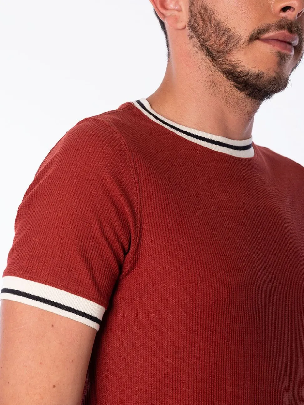 Camiseta en Tejido Waffle