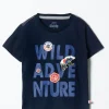 Camiseta Manga Corta Básica Estampada Kids