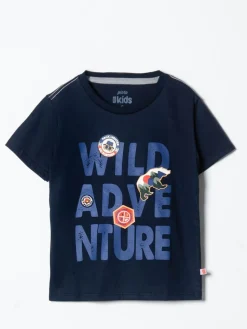 Camiseta Manga Corta Básica Estampada Kids