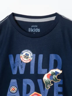 Camiseta Manga Corta Básica Estampada Kids