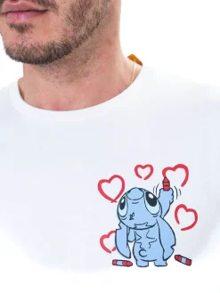 Camiseta Manga Corta Stitch Love Disney