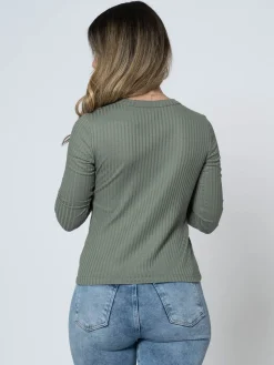 Camiseta Manga Larga Botones