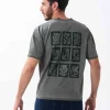 Camiseta Oversized Garment Dyed Estampada
