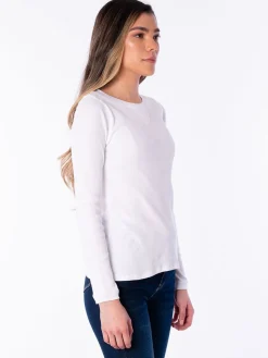 Camiseta Rib Escote Cruz Manga Larga