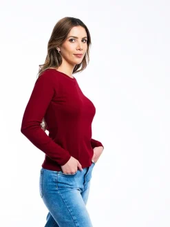 Camiseta Rib Escote Cruz Manga Larga