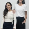 Juntas X Ellas Manga Larga Rib Bordada
