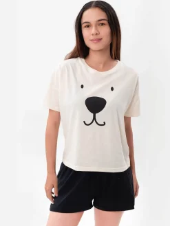 Pijama Short Estampado Perro (2 Piezas)