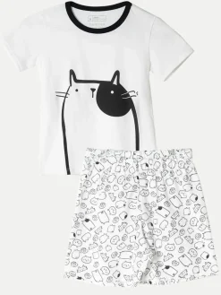 Pijama Short Manga Corta Unisex Kids (2 Piezas)