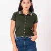 Polo Crop Botones