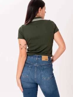 Polo Crop Botones